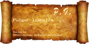 Pulger Izabella névjegykártya